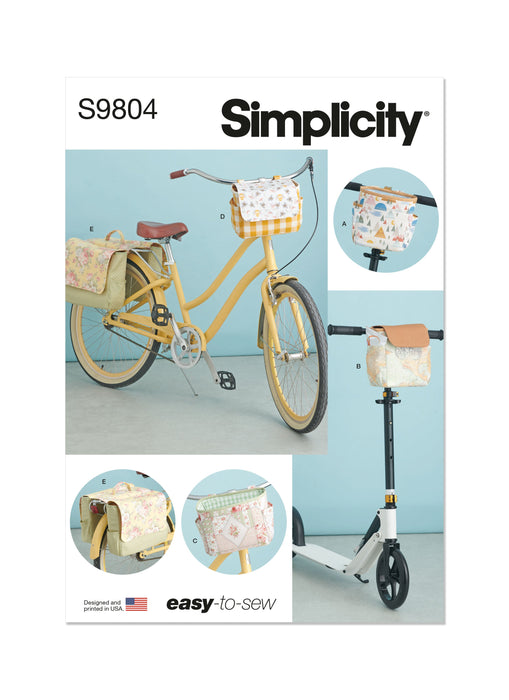 Simplicity sewing pattern 9804 Bicycle Baskets Bags and Panniers jaycotts Sewing Supplies