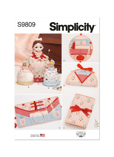 Simplicity sewing pattern 9809 Pincushion Dolls, Project Organizer and Etui from Jaycotts Sewing Supplies