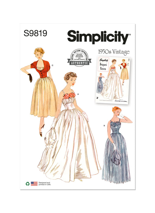 Simplicity sewing pattern 9819 Misses' Dresses and Jacket from Jaycotts Sewing Supplies