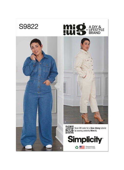 Simplicity sewing pattern 9822 Misses' Jumpsuits by Mimi G Style from Jaycotts Sewing Supplies