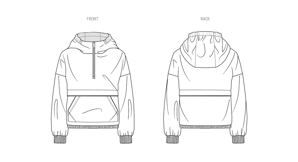 Simplicity sewing pattern 9829 Men's Half Zip Hoodie —