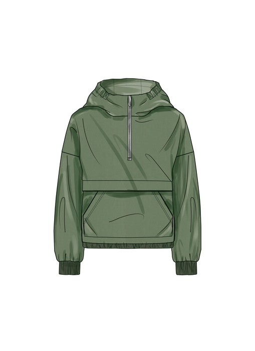 Simplicity sewing pattern 9829 Men's Half Zip Hoodie —