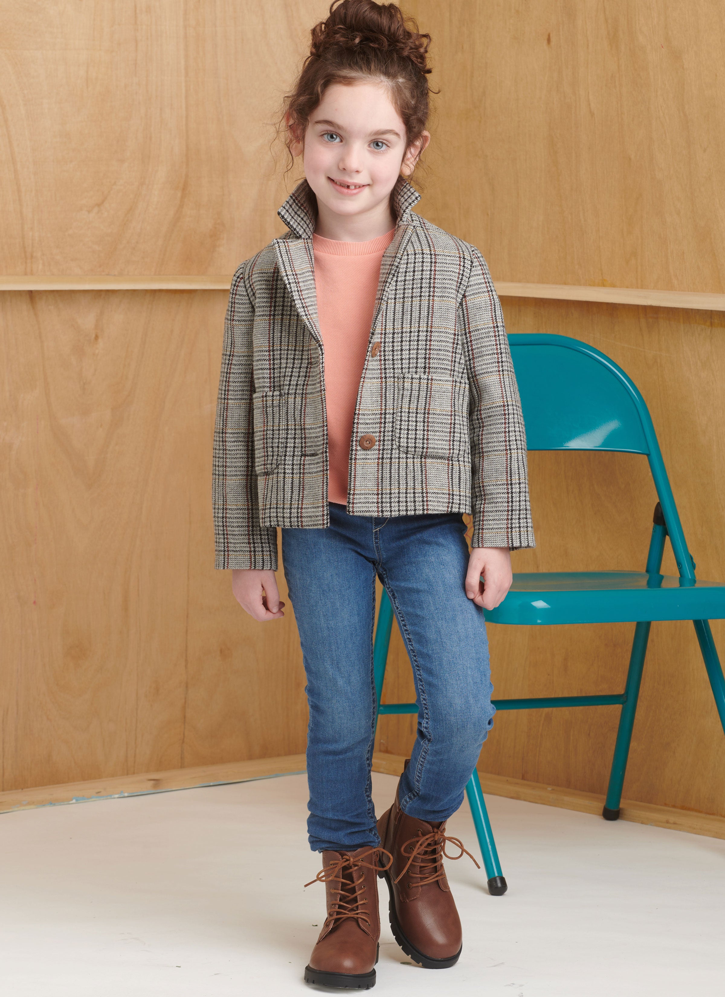 Simplicity sewing pattern 9831 Children's and Girls' Jacket in Two Lengths from Jaycotts Sewing Supplies
