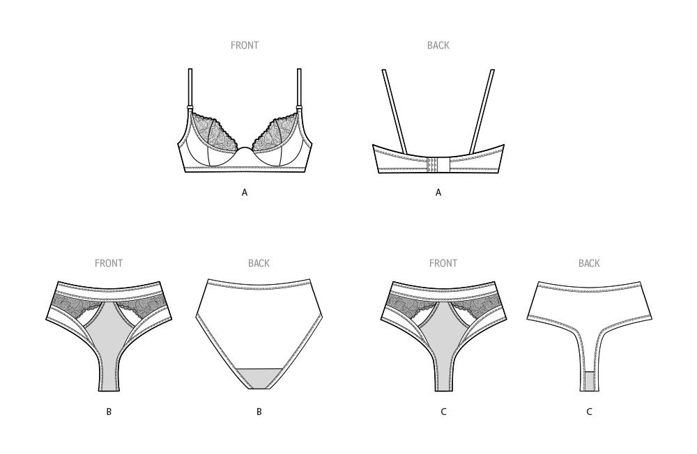 Lingerie Sewing Pattern by Madalynne Intimates + Simplicity Patterns