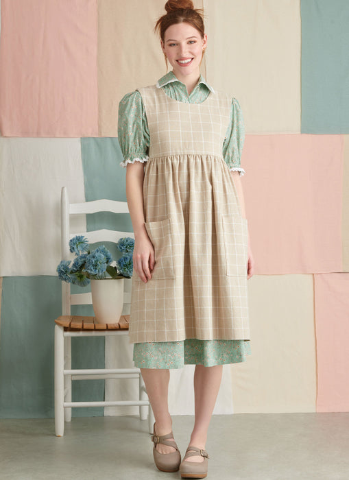 Simplicity sewing pattern 9835 Misses' Dress and Pinafore Apron by Elaine Heigl Designs from Jaycotts Sewing Supplies