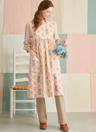 Simplicity sewing pattern 9835 Misses' Dress and Pinafore Apron by Elaine Heigl Designs from Jaycotts Sewing Supplies