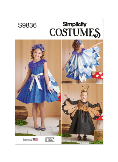 Simplicity sewing pattern 9836 Girls' Costumes by Andrea Schewe Designs from Jaycotts Sewing Supplies