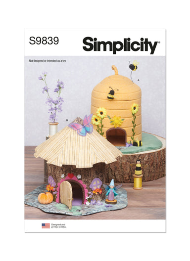 Simplicity sewing pattern 9839 Fabric Critter Houses and Peg Doll Accessories from Jaycotts Sewing Supplies