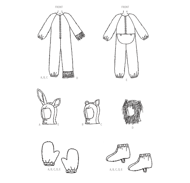 Simplicity sewing pattern 9840 Children's and Adult's Animal Costumes ...