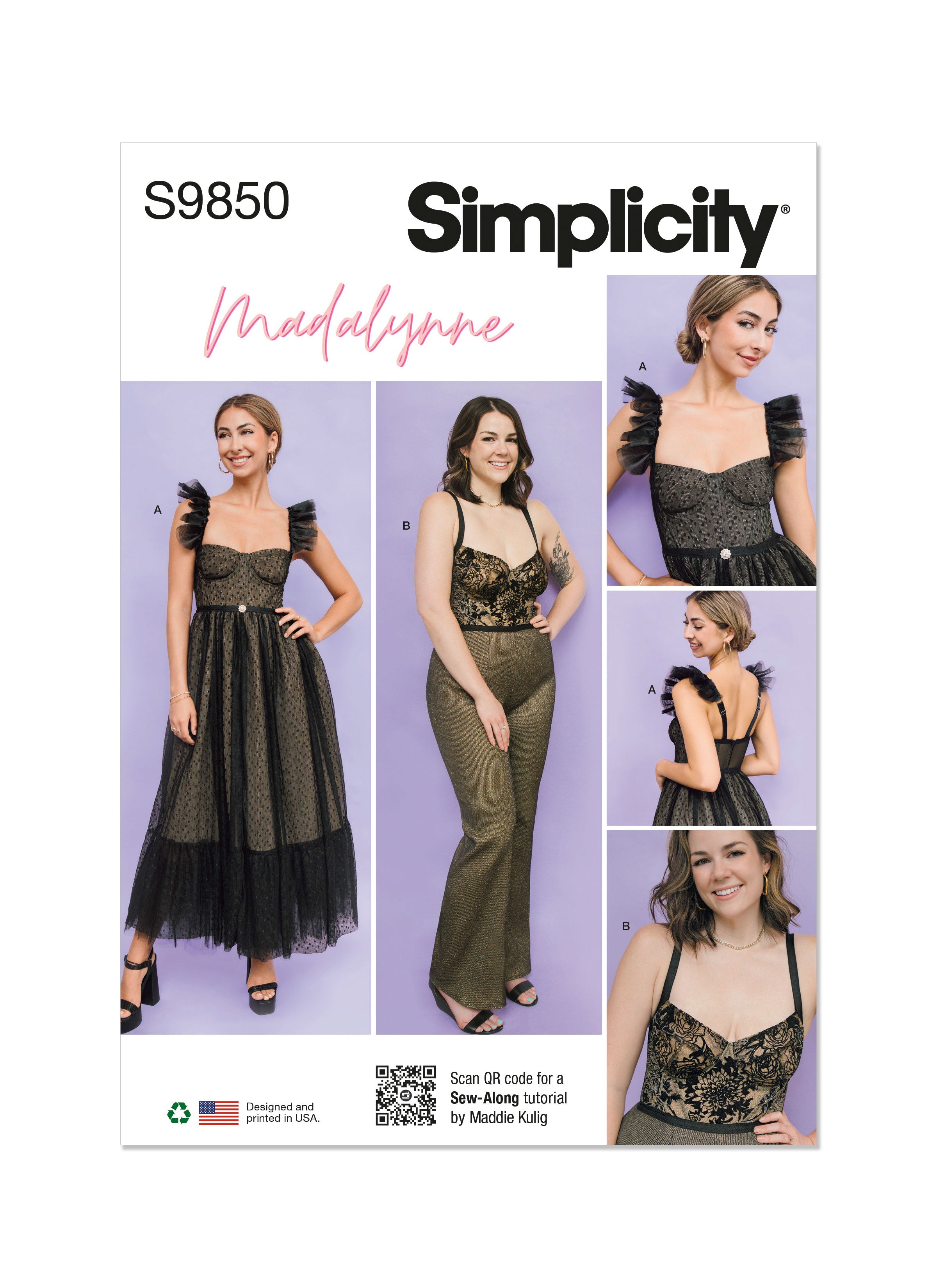 Simplicity Sewing Pattern 9850 Dress and Jumpsuit by Madalynne Intimates from Jaycotts Sewing Supplies