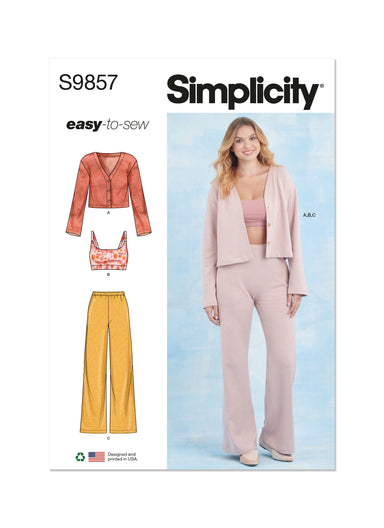Simplicity Sewing Pattern 9857 Misses' Knit Loungewear from Jaycotts Sewing Supplies