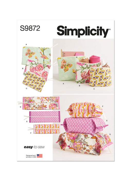 Simplicity Sewing Pattern 9872 Zipper Cases from Jaycotts Sewing Supplies