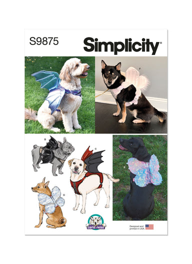 Simplicity Sewing Pattern 9875 Dog Harness with Wings by Carla Reiss Design from Jaycotts Sewing Supplies