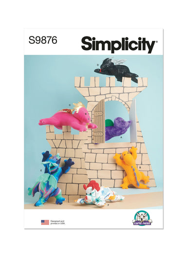 Simplicity Sewing Pattern 9876 Plush Dinosaurs and Dragons from Jaycotts Sewing Supplies