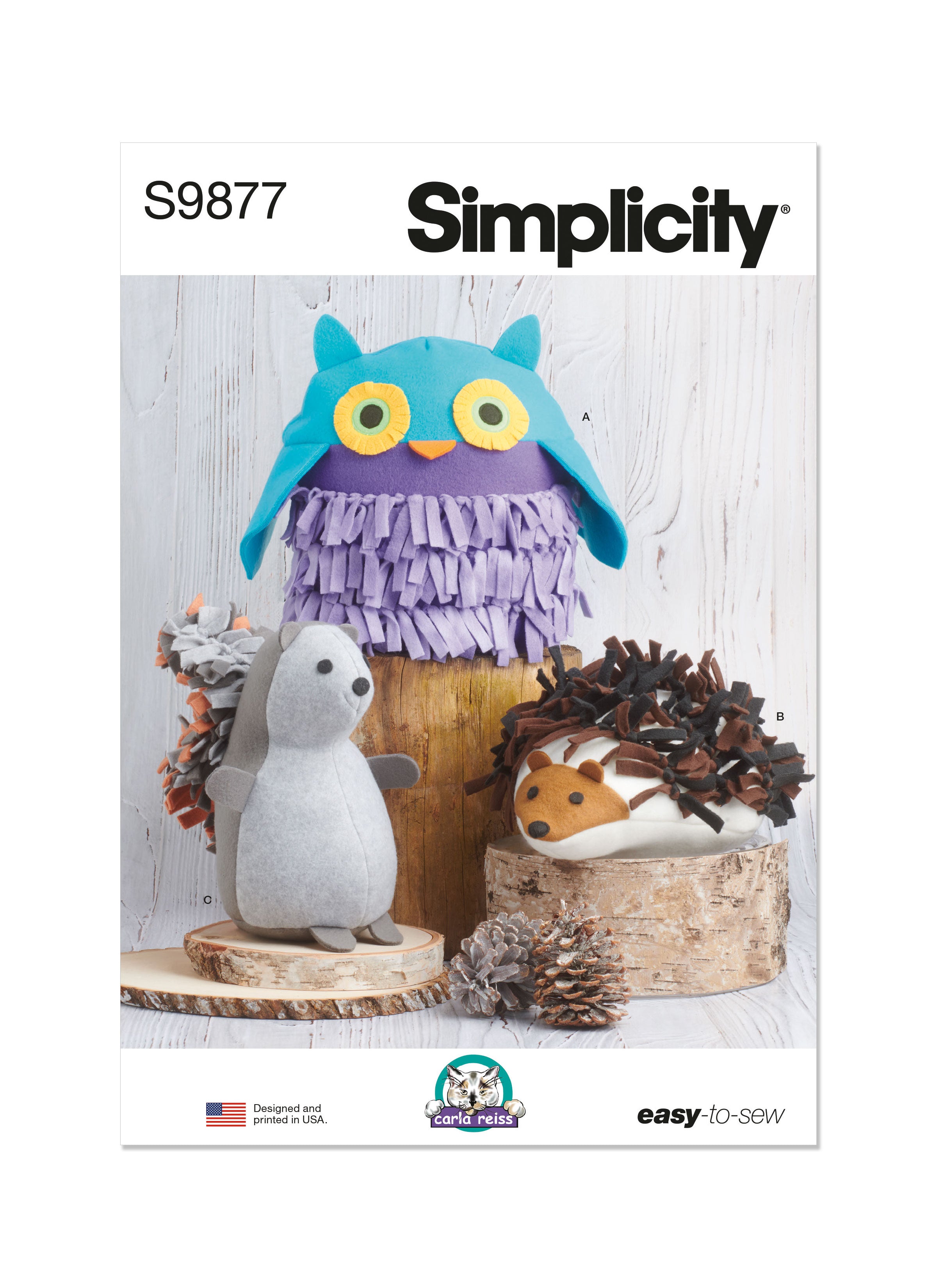 Simplicity Sewing Pattern 9877 Plush Animals from Jaycotts Sewing Supplies