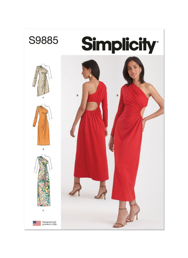 Simplicity Sewing Pattern 9885 Knit Dress in Three Lengths from Jaycotts Sewing Supplies
