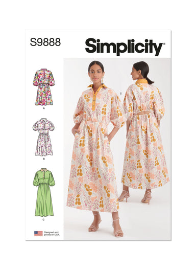 Simplicity Sewing Pattern 9888 Misses' Dresses from Jaycotts Sewing Supplies