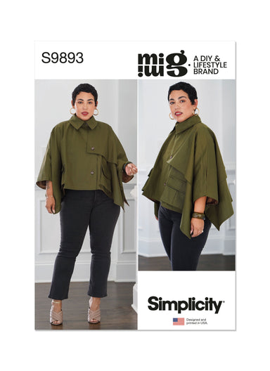 Simplicity Sewing Pattern 9893 Misses' Cape By Mimi G Style from Jaycotts Sewing Supplies