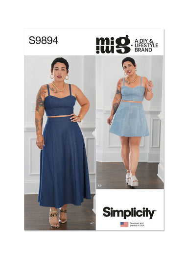 Simplicity Sewing Pattern 9894 Top and Skirt By Mimi G Style from Jaycotts Sewing Supplies