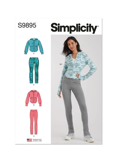 Simplicity Sewing Pattern 9895 Jacket and Knit Leggings from Jaycotts Sewing Supplies