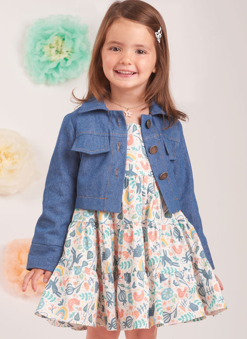 Simplicity Sewing Pattern 9899 Toddlers' Jacket and Dresses from Jaycotts Sewing Supplies