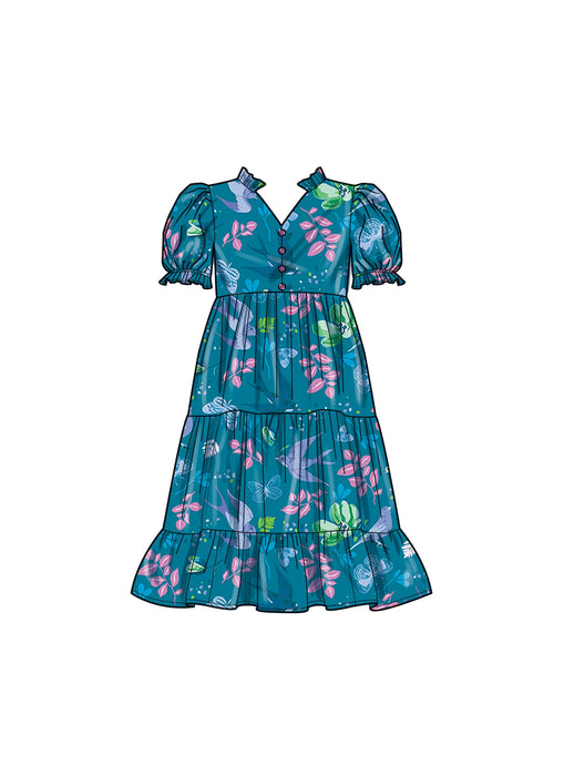 Simplicity Sewing Pattern 9900 Girls' Dress with Sleeve and Length Variations from Jaycotts Sewing Supplies