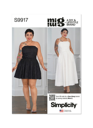 Simplicity Sewing Pattern 9917 Misses' Dresses and Belt by Mimi G Style from Jaycotts Sewing Supplies