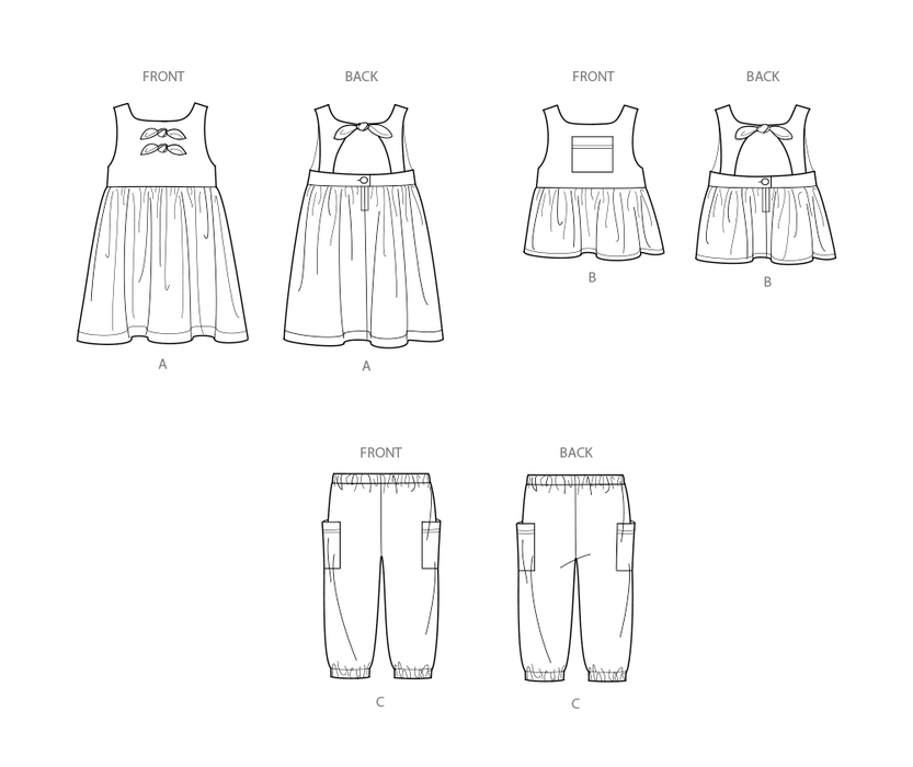 Toddlers' Dress, Top and Pants Simplicity Sewing Pattern number 9932 ...