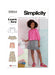 Simplicity Sewing Pattern 9934 Girls' Tops and Skirts from Jaycotts Sewing Supplies