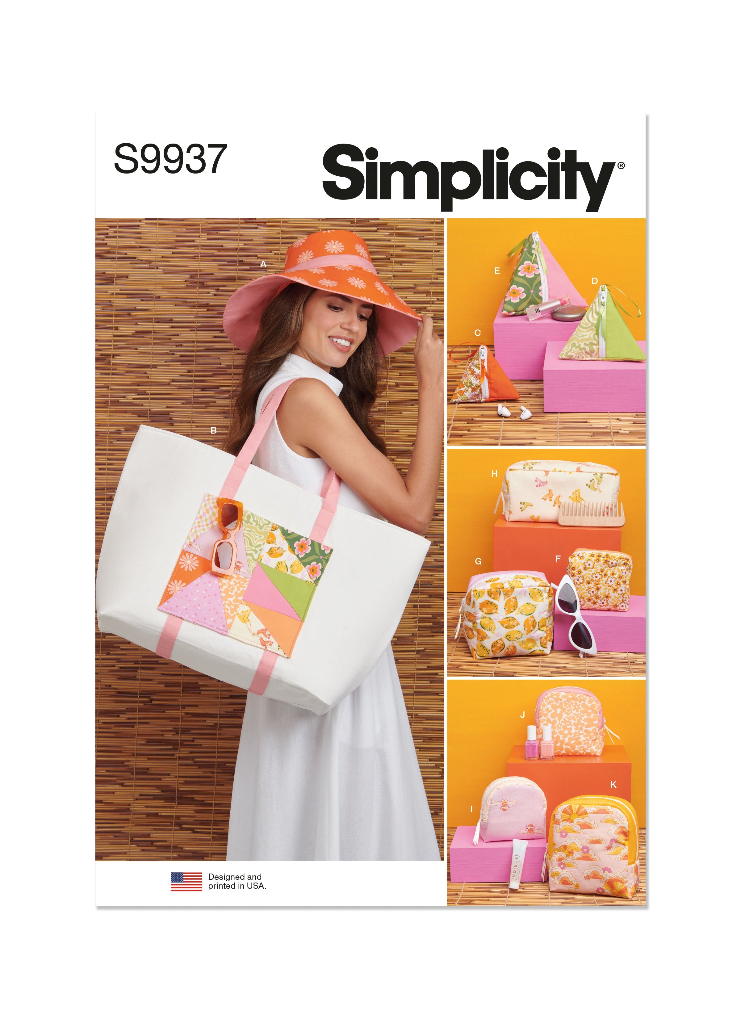 Simplicity Sewing Pattern 9937 Hat, Tote Bag and Zipper Cases from Jaycotts Sewing Supplies