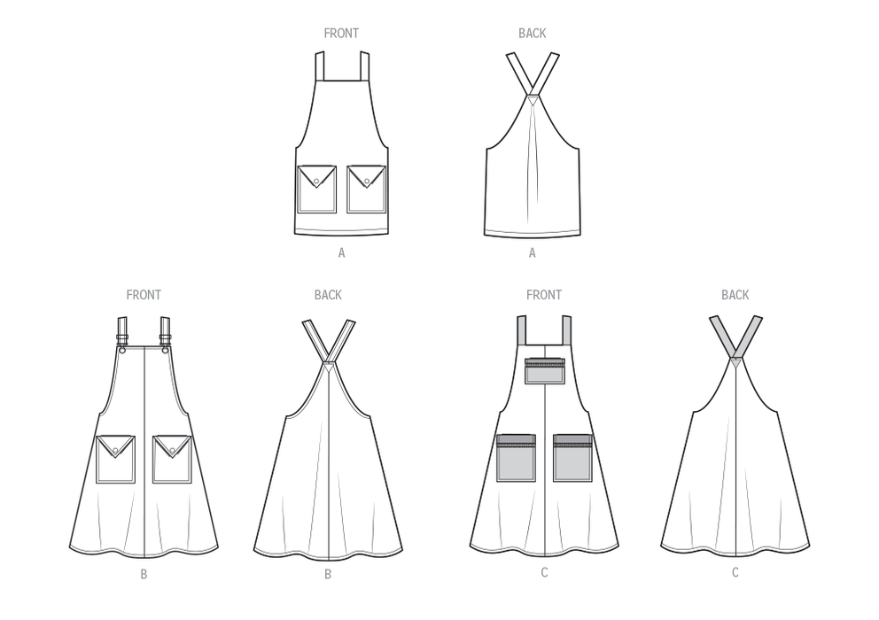 Pullover Apron Pattern Misses' Pullover Aprons Simplicity Sewing Pattern number 9938 ...