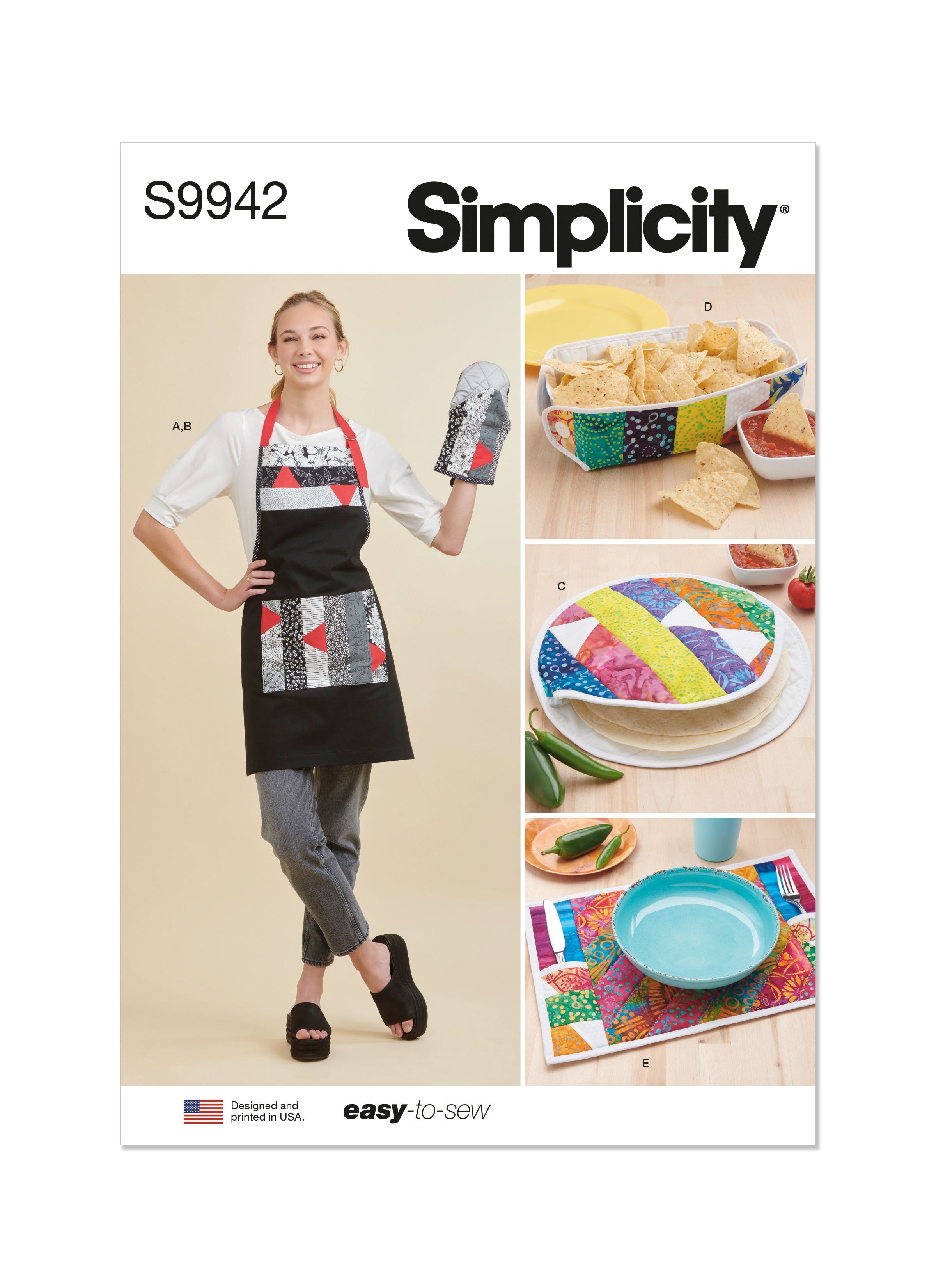 Simplicity 9942 Apron and Kitchen Accessories Pattern from Jaycotts Sewing Supplies