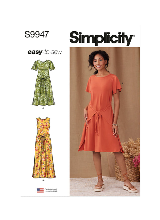 Simplicity Sewing Pattern 9947 easy to sew Knit Dress from Jaycotts Sewing Supplies