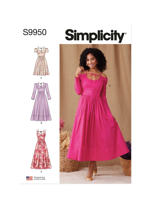 Simplicity Sewing Pattern 9950 Spaghetti Strap Dress from Jaycotts Sewing Supplies