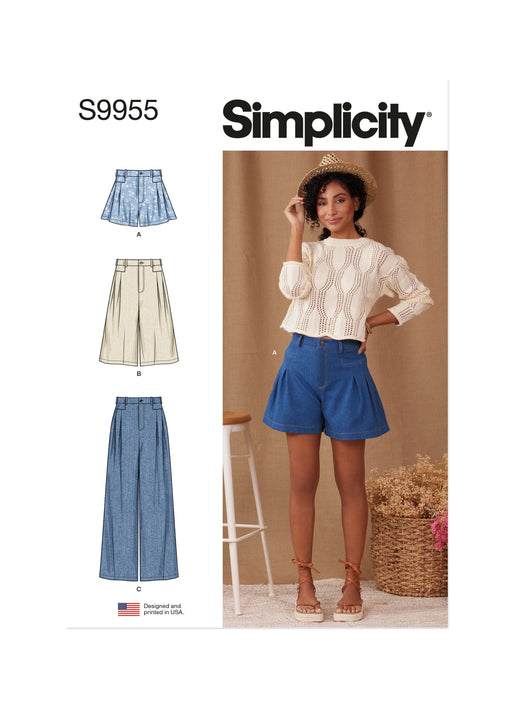 Simplicity Sewing Pattern 9955 Pleated Shorts and Trousers from Jaycotts Sewing Supplies
