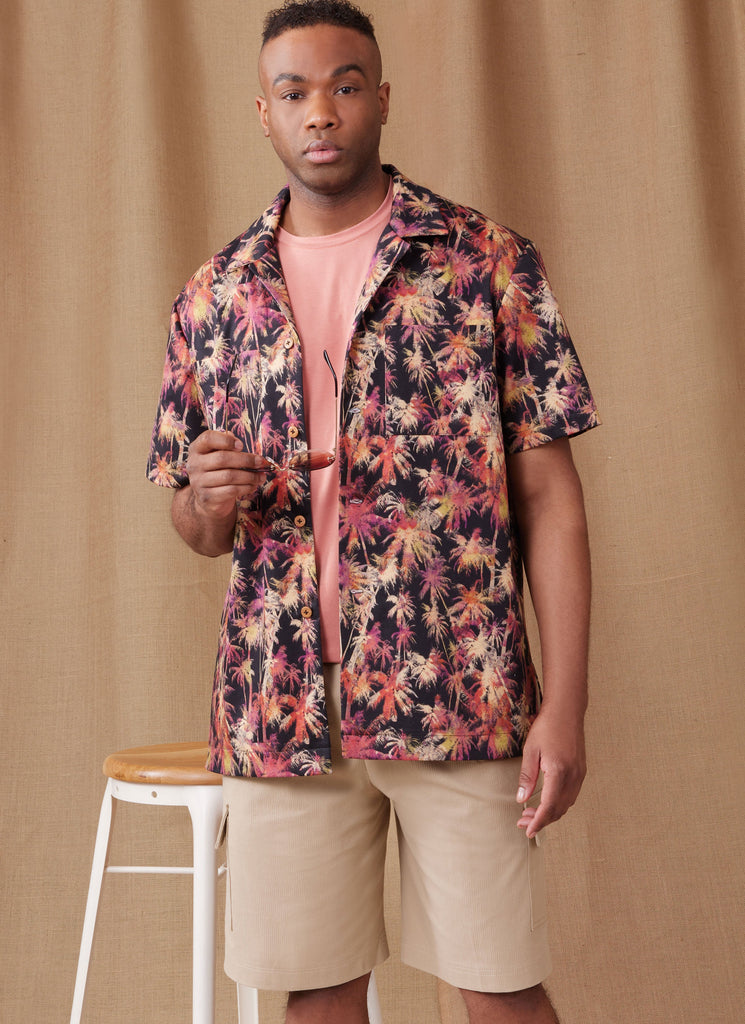 60s 70s vintage Bob Conroy プリントTシャツ S程度 Simplicity S9960 Men's Knit T-Shirt, Shirt and Shorts — jaycotts