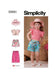Simplicity Sewing Pattern 9961 Toddlers' Shorts, Pants, Hat and Top from Jaycotts Sewing Supplies