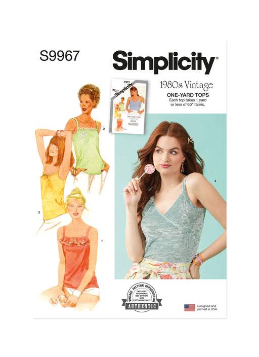 Simplicity Sewing Pattern 9967 1980's Pullover Knit Tops from Jaycotts Sewing Supplies