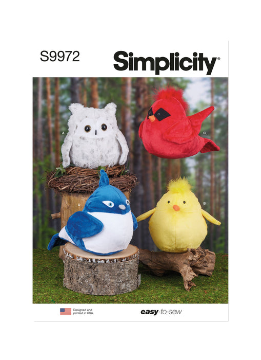 Simplicity Sewing Pattern 9972 Plush Birds from Jaycotts Sewing Supplies