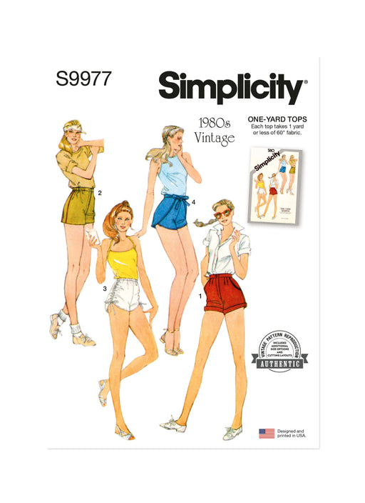 Simplicity Sewing Pattern 9977 Vintage 1980's Shorts from Jaycotts Sewing Supplies