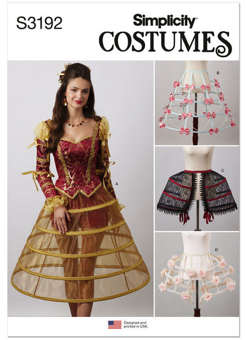 Simplicity sewing pattern S3192  Costume Cage Crinolines and Panniers from Jaycotts Sewing Supplies