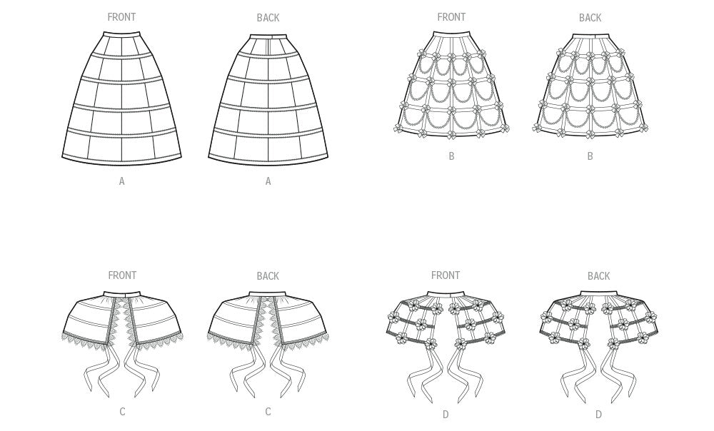 Simplicity sewing pattern S3192  Costume Cage Crinolines and Panniers from Jaycotts Sewing Supplies