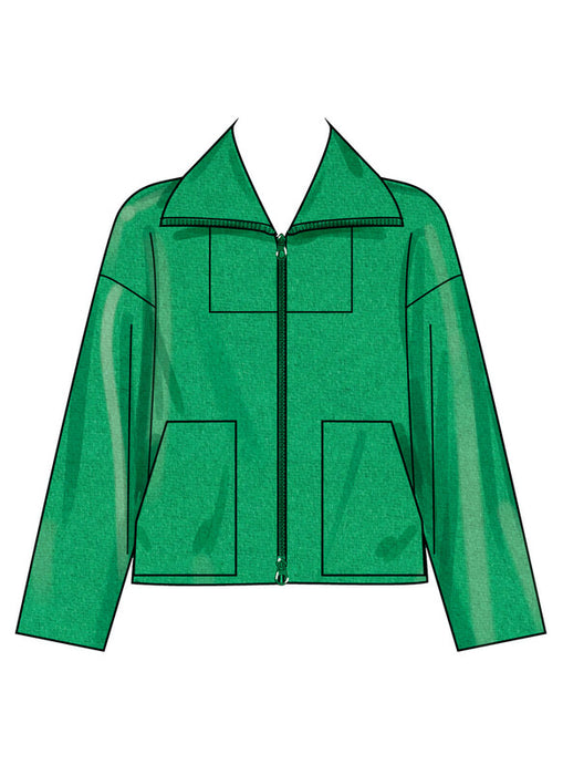 Simplicity Sewing Pattern 3196 Misses' High Collar Coat in Three Lengths from Jaycotts Sewing Supplies