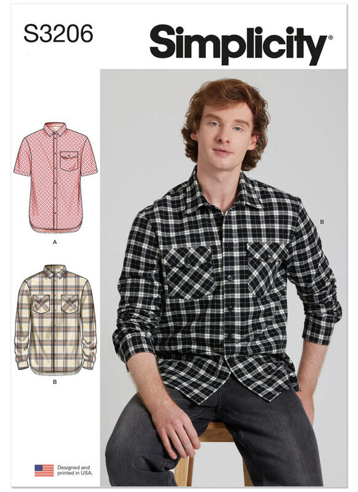 Simplicity Sewing Pattern 3206 Men's Shirt from Jaycotts Sewing Supplies