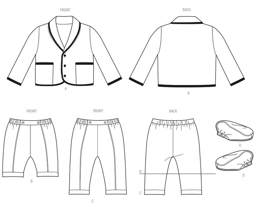 Simplicity Sewing Pattern 3208 Babies' Jacket, Pants in Two Lengths and Cap in S-M-L from Jaycotts Sewing Supplies
