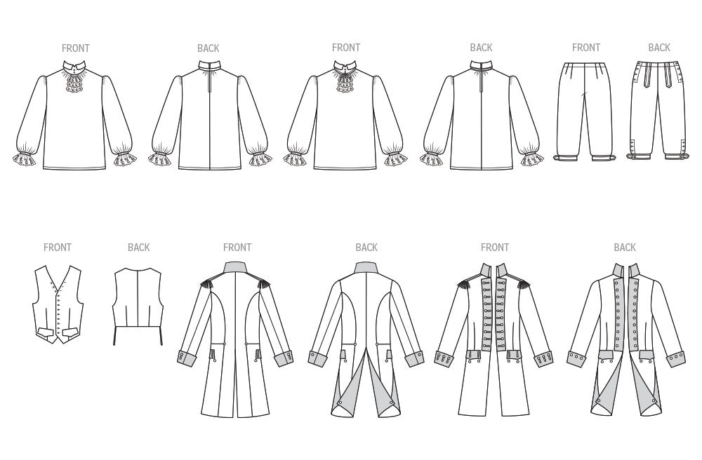 Simplicity Sewing Pattern 3227 Men's Continental Uniform Costumes from Jaycotts Sewing Supplies