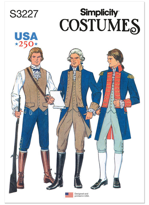 Simplicity Sewing Pattern 3227 Men's Continental Uniform Costumes from Jaycotts Sewing Supplies