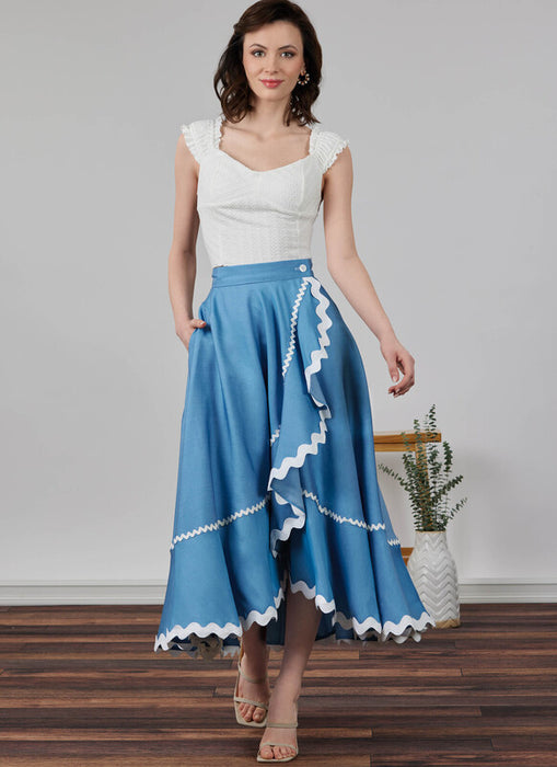 Simplicity Sewing Pattern 3235 Misses' Wrap Midi Skirt from Jaycotts Sewing Supplies