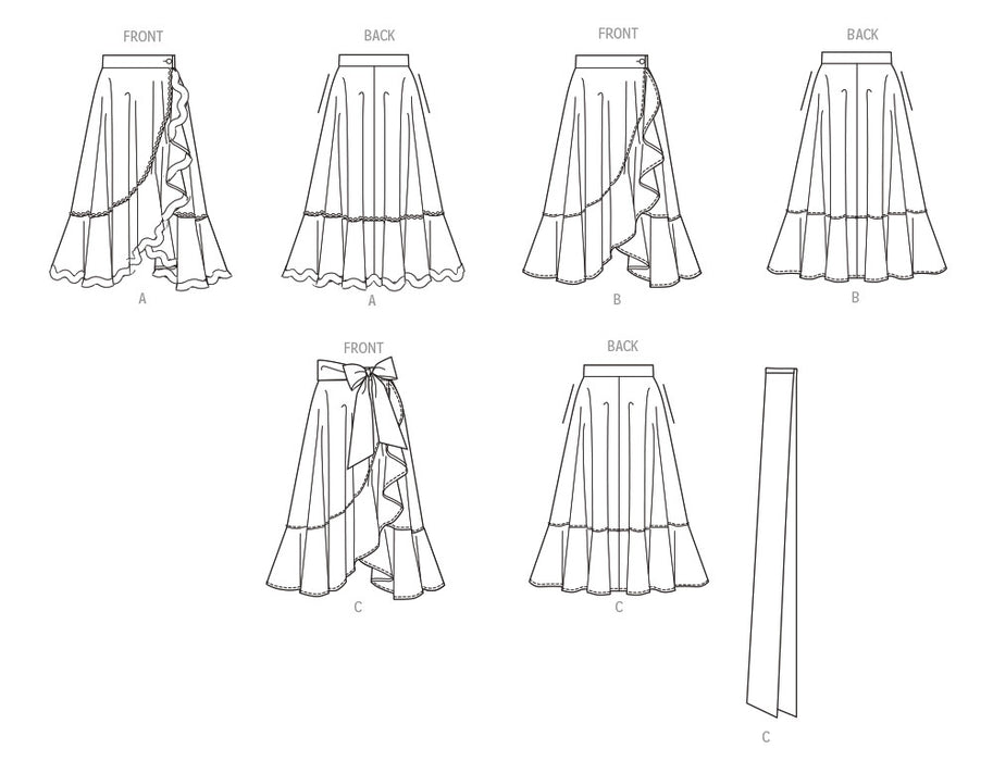 Simplicity Sewing Pattern 3235 Misses' Wrap Midi Skirt from Jaycotts Sewing Supplies