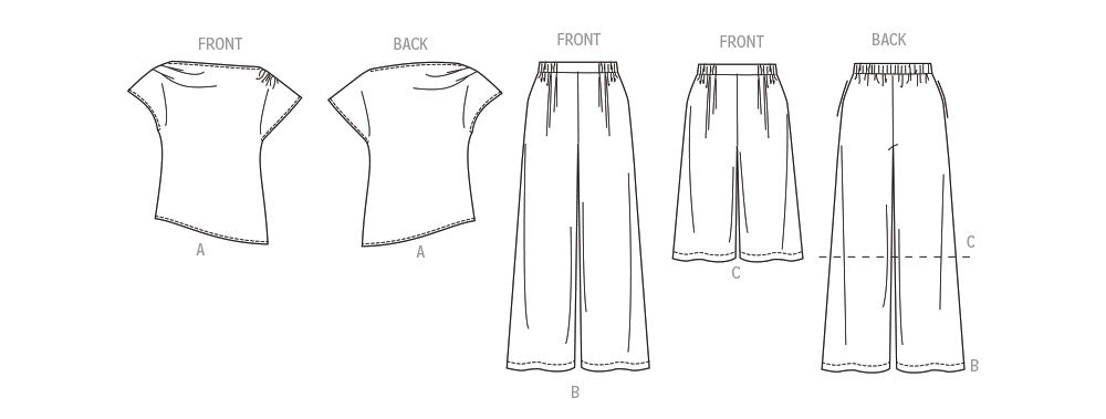 Simplicity Sewing Pattern 3239 Misses' and Women's Draped Asymmetrical Top and Pull-On Pants from Jaycotts Sewing Supplies